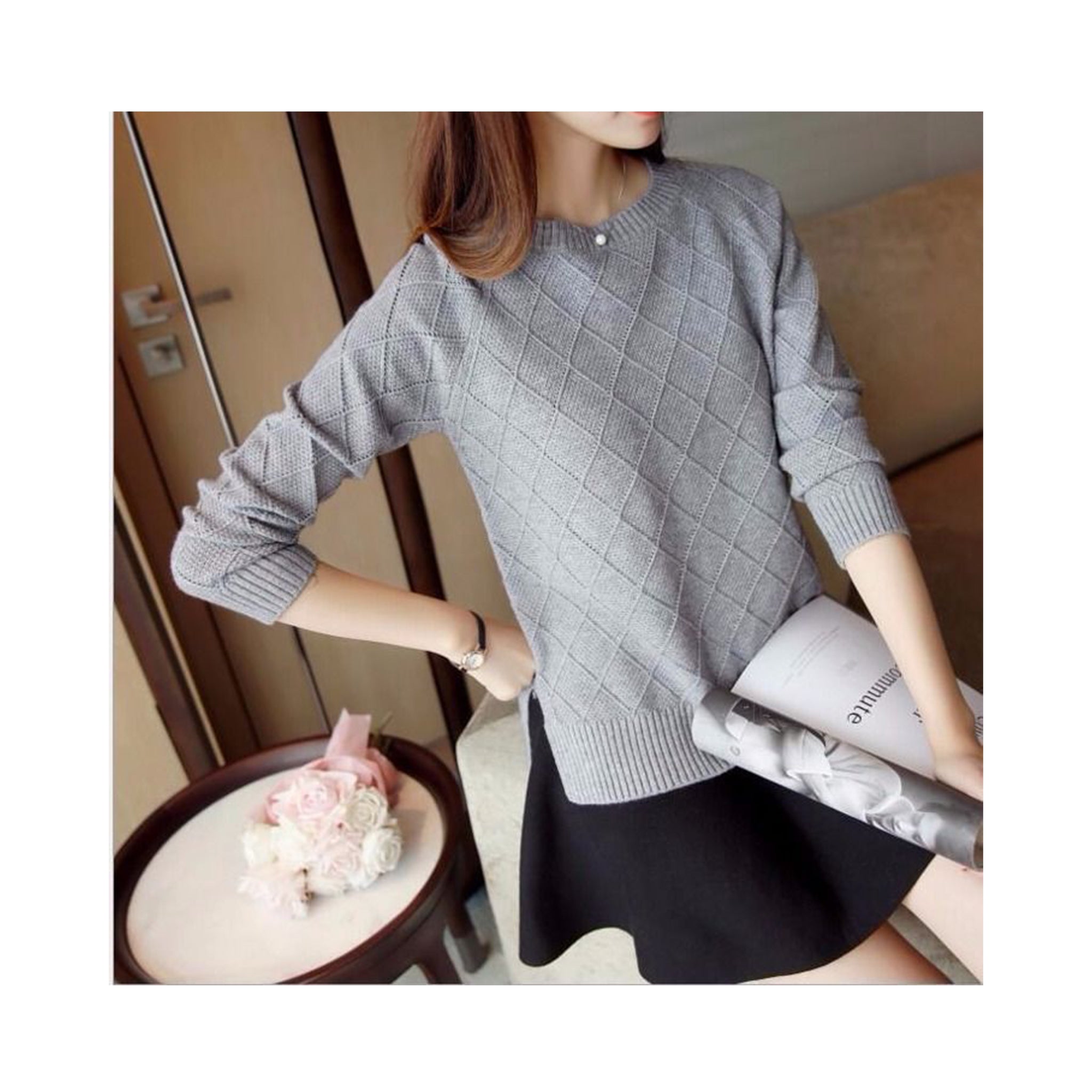 Knitted Round Neck Sweater